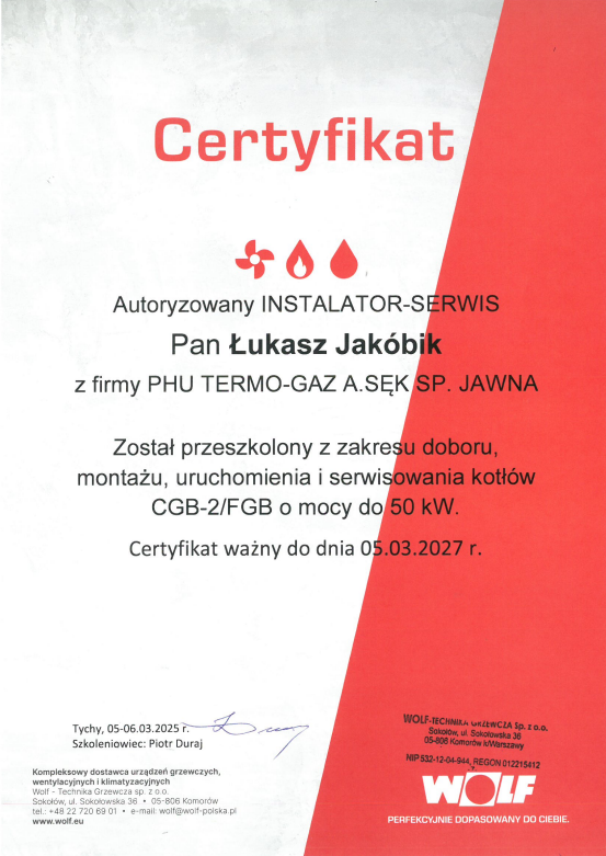 certyfikat